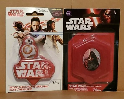Disney Star Wars The Force Awakens, The Last Jedi Candles Exclusive Set of 2 New - Imagem 1 de 3