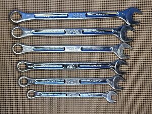 Lot of 6 Mac Tools Combination Wrenches CL162440 1/2" - CL282440 7/8"