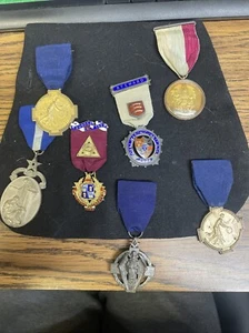 Lote de 7 medallas masónicas vintage - Imagen 1 de 8