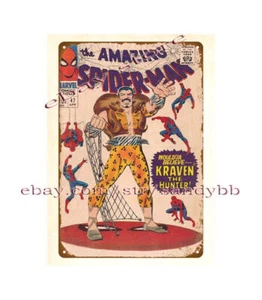 man cave s 1967 Amazing Spider-Man Comics Kraven der Jäger Metall Blechschild - Bild 1 von 4