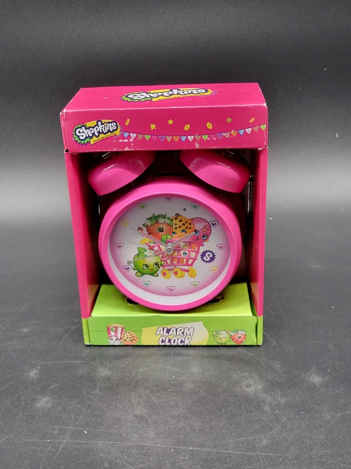 New In Original Packaging Shopkins Girls Pink Alarm Clock With Ringer.  Ages 6+ - Image 1 of 4