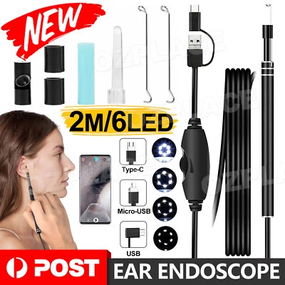 LED Ear Camera Cleaner Endoscope Otoscope Scope Pick Ear Wax Removal Scoop Tool - image 1 of 4
