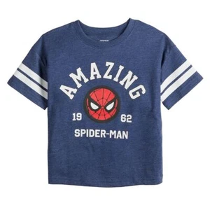 Nueva camiseta gráfica a rayas universitarias Marvel Amazing Spider-Man para niños pequeños ¡Envío gratuito! - Imagen 1 de 1