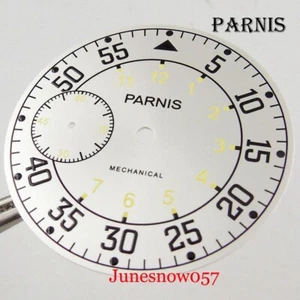 Fit ETA 6497 Hand Winding Movement PARNIS Brand 38.9mm White Watch Dial - Picture 1 of 5