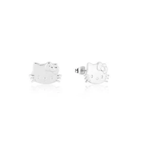 Aretes de metales preciosos de oro blanco de Hello Kitty de Sanrio - Imagen 1 de 5