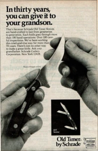 1977 Vintage Print Ad Old Timer by Schrade In thirty years you can give grandson - Picture 1 of 2