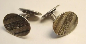 Art Nouveau Cufflink 800 Silver Gold Cuff Links No.14 - Picture 1 of 3