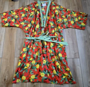 Anthropologie PRINT FRESH Lively Lemons Robe - Sz 6X (see description) - Picture 1 of 8