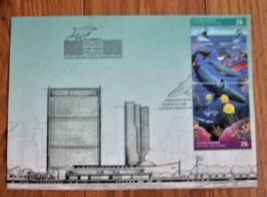 UNITED NATIONS AMERIPEX CARD CHICAGO STAMP SHOW 1986 CANCELED CARD CZESLA SLANIA - Picture 1 of 1