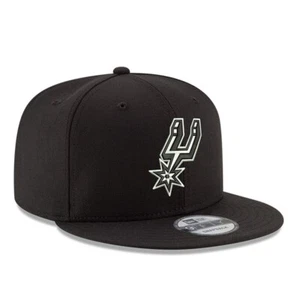New era 9FIFTY Spurs plain jane black under visor basketball snapback hat cap - Picture 1 of 9