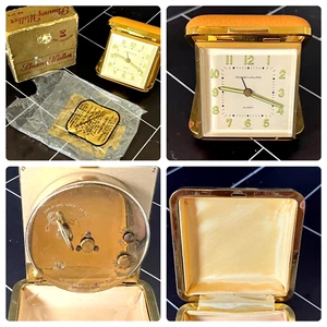 Reloj despertador de viaje Phinney Walker vintage hecho en Alemania con caja original funcionando - Imagen 1 de 6