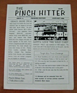 THE PINCH HITTER The Inofficial Cubs Newsletter Januar 1996 Memorabilia - Bild 1 von 1
