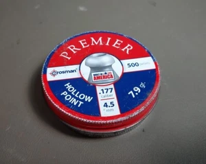 Vintage CROSMAN Hollow Point Hunting Pellets EMPTY ADVERTISING TIN Camp Decor - Picture 1 of 4