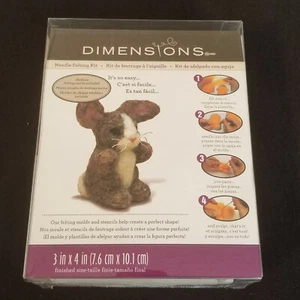Dimensions - Needle Felting Kit - Bunny - Finished Size is 3" x 4" - Brand New - Picture 1 of 3