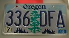 Oregon Pine Tree over Purple Mountains with Blue Sky License Plate 2015