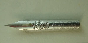 PLUME  MAIL PEN / FLEUR RELIEF /BRANDAUER & CO/ PEN NIBS PENINI FEDER PLUMA - Picture 1 of 1