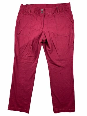 White Stag 16 Average Womens Pants Red Zip Button Pockets Casual Straight Leg - Image 1 of 4