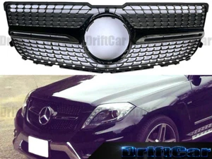 FIT BZ X204 2013 2014 2015 GLK DIAMOND CHROME FRONT GRILLE GLOSS BLK - Picture 1 of 4