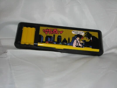 Caja de lápices de plástico vintage Dick Tracy años 90 Foto 1 de 4