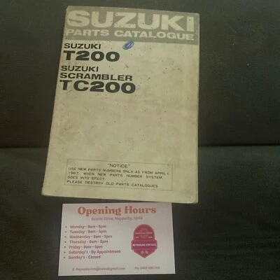 Suzuki T200 And TC200 Parts Catalogue  - image 1 of 4