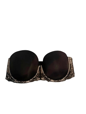 Sujetador multivía sin tirantes de encaje negro tórrido talla 40F 40DDD sin correas Foto 1 de 4