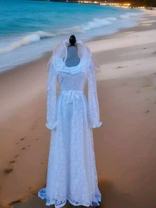 Schönes Hochzeitskleid Vintage Brautkleid Pronuptia Paris gr.34 Mit SCHLEIER TOP - Bild 1 von 23