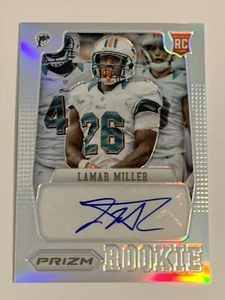 Lamar Miller 2012 Silver Prizm Parallelo Auto Rookie RC #41/99 Miami Dolphins - Foto 1 di 10