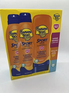Banana Boat Sport Ultra Performance Sunscreen Pack Broad Spectrum SPF 50/3 pack - Picture 1 of 4