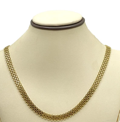 Cadena estilo malla chapada en oro de plata de ley 925 16" 12,4 g  Foto 1 de 4