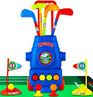 Toddler Golf Set - Kids Golf Clubs with 6 Balls, 4 Golf Sticks, 2 Practice Holes