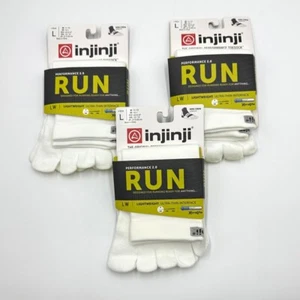 injinji 3 pack Women's Mini Crew Socks performance 2.0 RUN Lightweight Size L - Picture 1 of 2