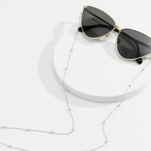 Sunglasses Chain Eyeglass Glasses Sliver Tone Necklace Lanyard Eyewear Rope New - Picture 1 of 10