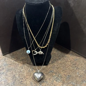 5 Sterling Silber Halsketten (v) - Bild 1 von 6