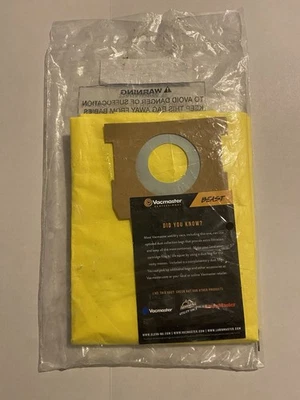 Bolsa de filtro de polvo de alta eficiencia Vacmaster Beast VHBL 12-16 galones nueva en paquete Foto 1 de 3