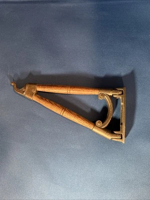 1970's Vintage Swivel Plant Hook Wall Hanger Wood & Metal Architectural Salvage - Image 1 of 4