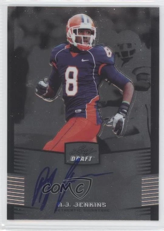2012 Leaf Metal Draft AJ Jenkins #AJJ Rookie Auto RC - Image 1 of 2