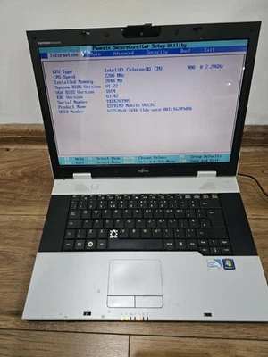 K1074 Fujtsu MS2239 Laptop Tested To Bios Missing Hdd Caddy Spares Or Reapirs  - Image 1 of 4