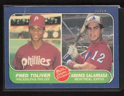 1986 Fleer #647 Fred Toliver / Andres Galarraga Rookie - Image 1 of 2