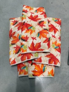 5er Set Home Collections Blätter Muster Handtücher 14 x 23 Zoll - Bild 1 von 2