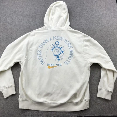 Nike Hoodie Mens Large Graphic Faster Than A New York Minute NYC Sweatshirt Club - Image 1 of 4