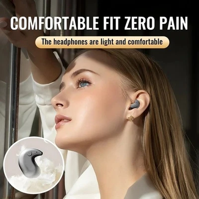 Invisible Sleep Wireless Earbuds Bluetooth 5.3 Headset TWS Waterproof Earphone - Image 1 of 4