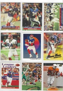 Lote de 9 tarjetas diferentes Thurman Thomas (HOF) (Q720) - Imagen 1 de 1