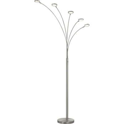 CAL Lighting & Accessories BO-2873FL-5L-BS Cremona Floor Lamp Brushed Steel - Image 1 of 3