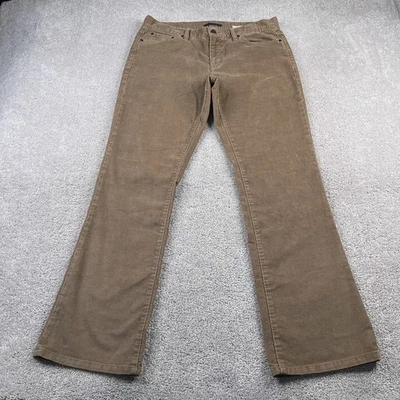 Pantalones Gap para mujer 12 cordones elásticos regulares marrón pana corte bota tiro medio Foto 1 de 4