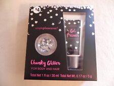 Simple Pleasures Chunky Glitter For Body & Hair, 1 fl oz, New