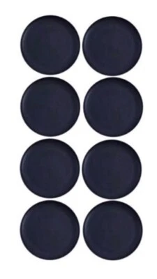 Mainstays Plastic Dinner Plates, 10.5” Round, Set Of 8, Navy Blue, NEW - Image 1 of 4