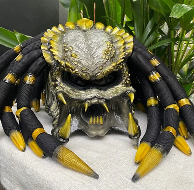 SIlver捕食者摩托车定制头盔DOT头盔 — 第 1/4 张图片