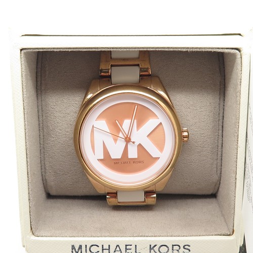 Orologio donna Michael Kors Janelle oro rosa bianco MK7134 con scatola