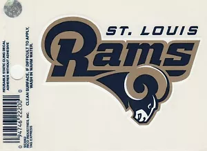 New Window Static Cling St. Louis Rams NFL Football Licensed Fan League Sports - Picture 1 of 1