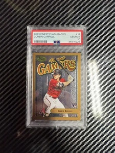 2023 Finest Flashbacks Gamers Refractor Corbin Carroll PSA 10 GEM MT Rookie RC - Picture 1 of 2